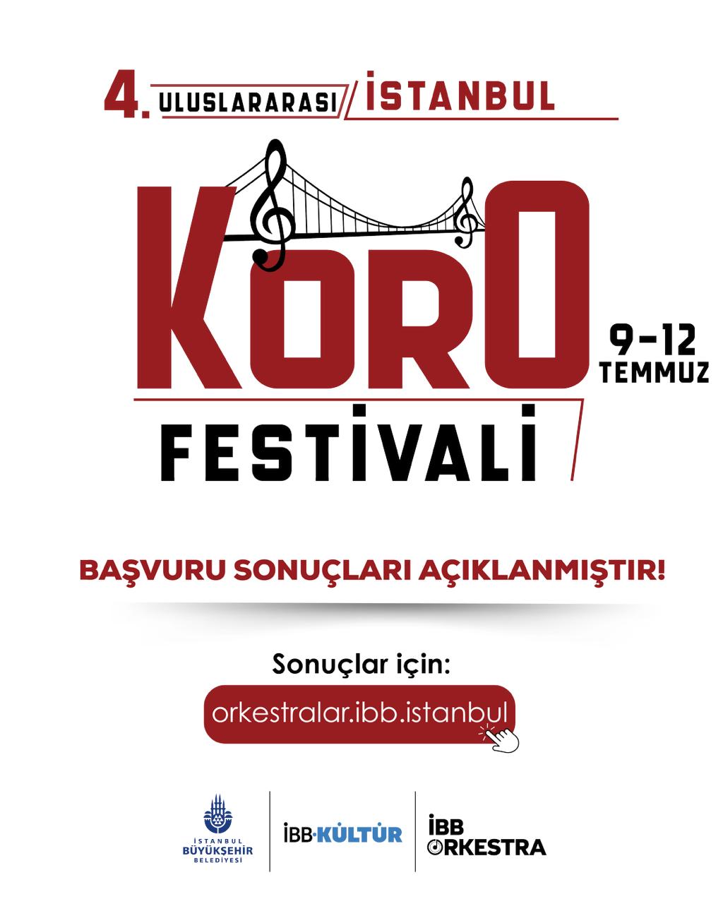 4. ULUSLARARASI İSTANBUL KORO FESTİVALİ BAŞVURU SONU&Ccedil;LARI A&Ccedil;IKLANDI! / 4th INTERNATIONAL ISTANBUL CHOIR FESTIVAL APPLICATION RESULTS!