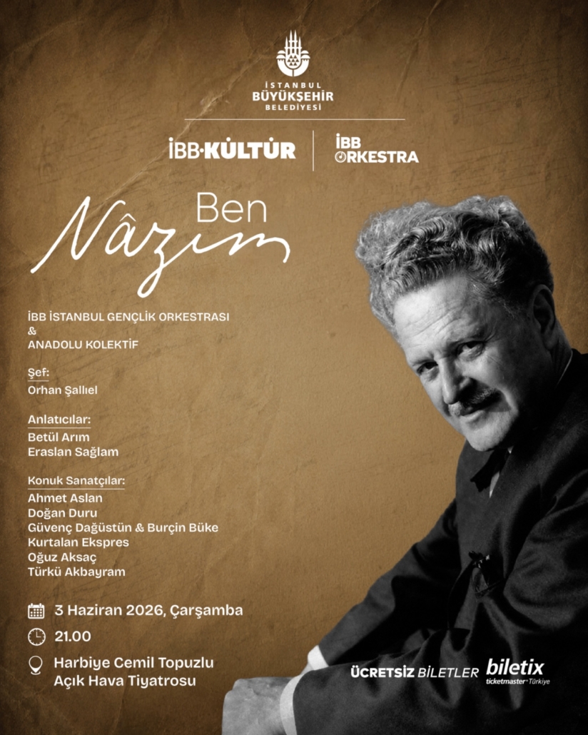 İBB ORKESTRA 'BEN NAZIM' HARBİYE CEMİL TOPUZLU A&Ccedil;IK HAVA TİYATROSU KONSERİ