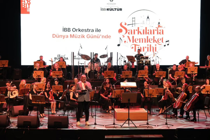 2 İBB ORKESTRA 21 HAZİRAN DÜNYA MÜZİK GÜNÜ 'ŞARKILARLA MEMLEKET TARİHİ' HARBİYE CEMİL TOPUZLU AÇIK HAVA TİYATROSU KONSERİ