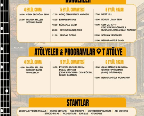 2 3. ULUSLARARASI İSTANBUL GİTAR GÜNLERİ - ETKİNLİK TAKVİMİ