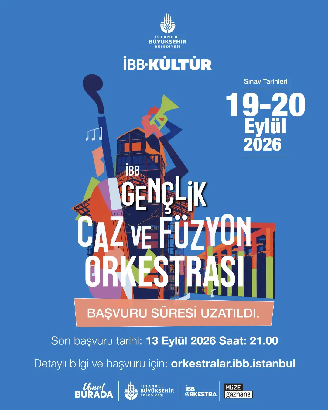 İBB Gen&ccedil;lik Caz ve F&uuml;zyon Orkestrası başvuru s&uuml;resi uzatıldı!